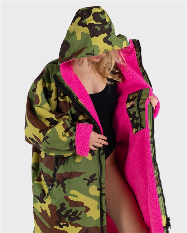 Dryrobe Advance Long Sleeve - Camo/Pink